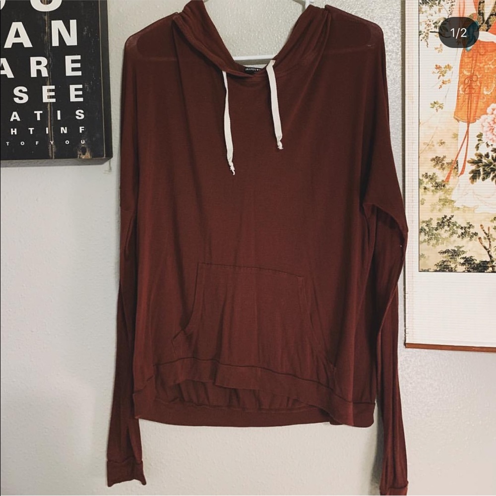 brandy melville maroon hoodie